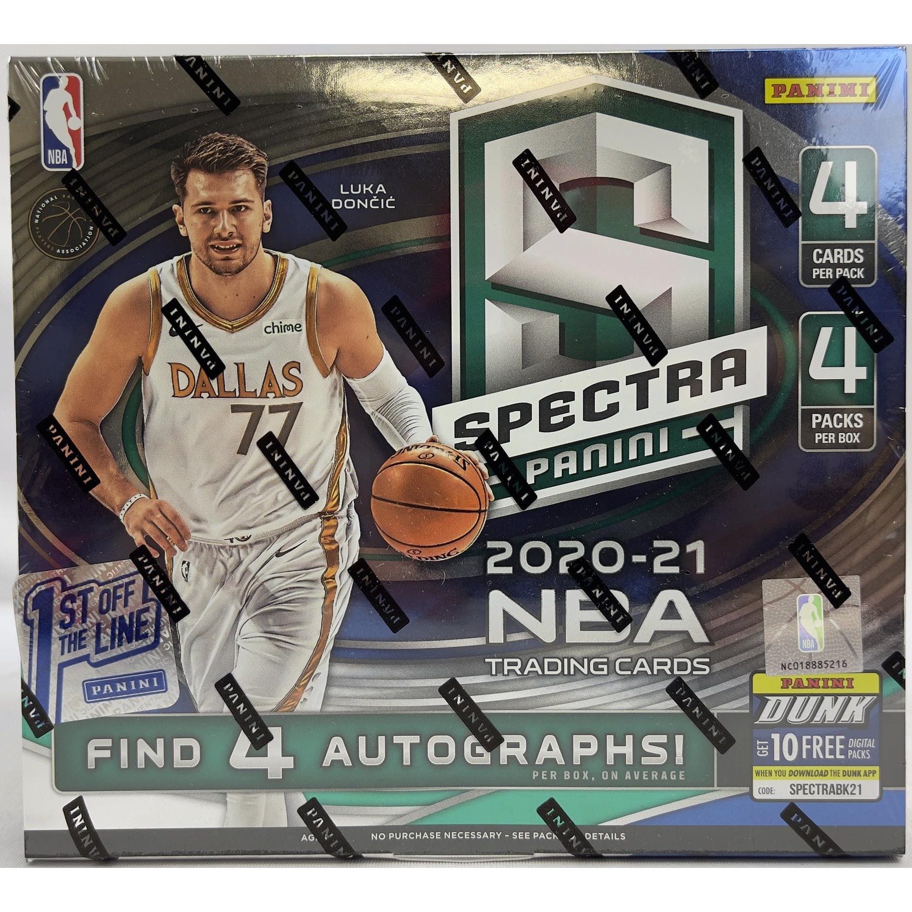 2020-2021 Panini Spectra Basketball 1st off the line Hobby 8 Box Case