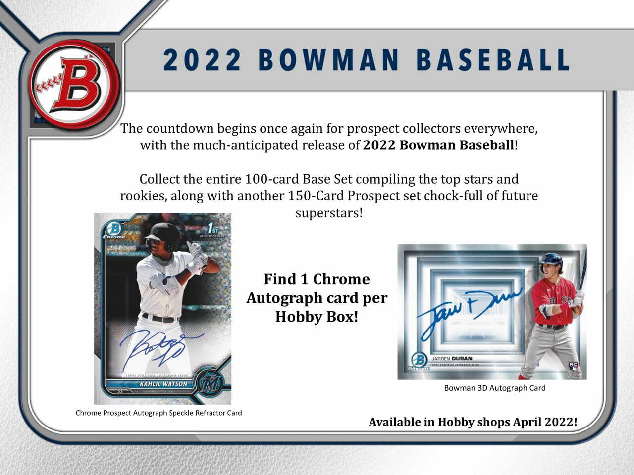 *2022 Bowman Hobby Baseball Half Case (6 Boxes) Pick Your Team #100