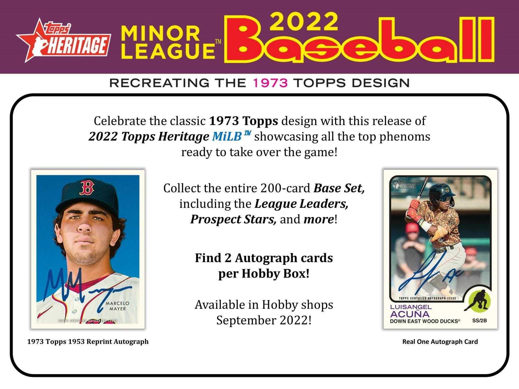 **2022 Topps Heritage Minor League Baseball Box Sealed