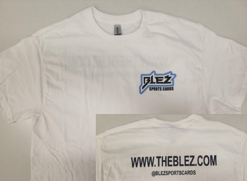 BLEZ MERCH --- Blez Sports Cards Short Sleeve T-Shirt (White)