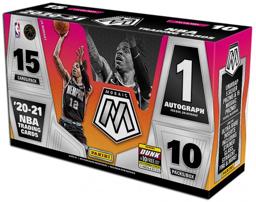 2020-2021 Panini Mosaic Hobby Basketball 3 Box Pick Your Team