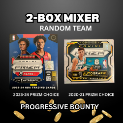 ***2020-21 2023-24 Panini Prizm Choice Basketball 2 Box Under Market Random Team Mixer #02 ($1050 Nebula RC Bounty)