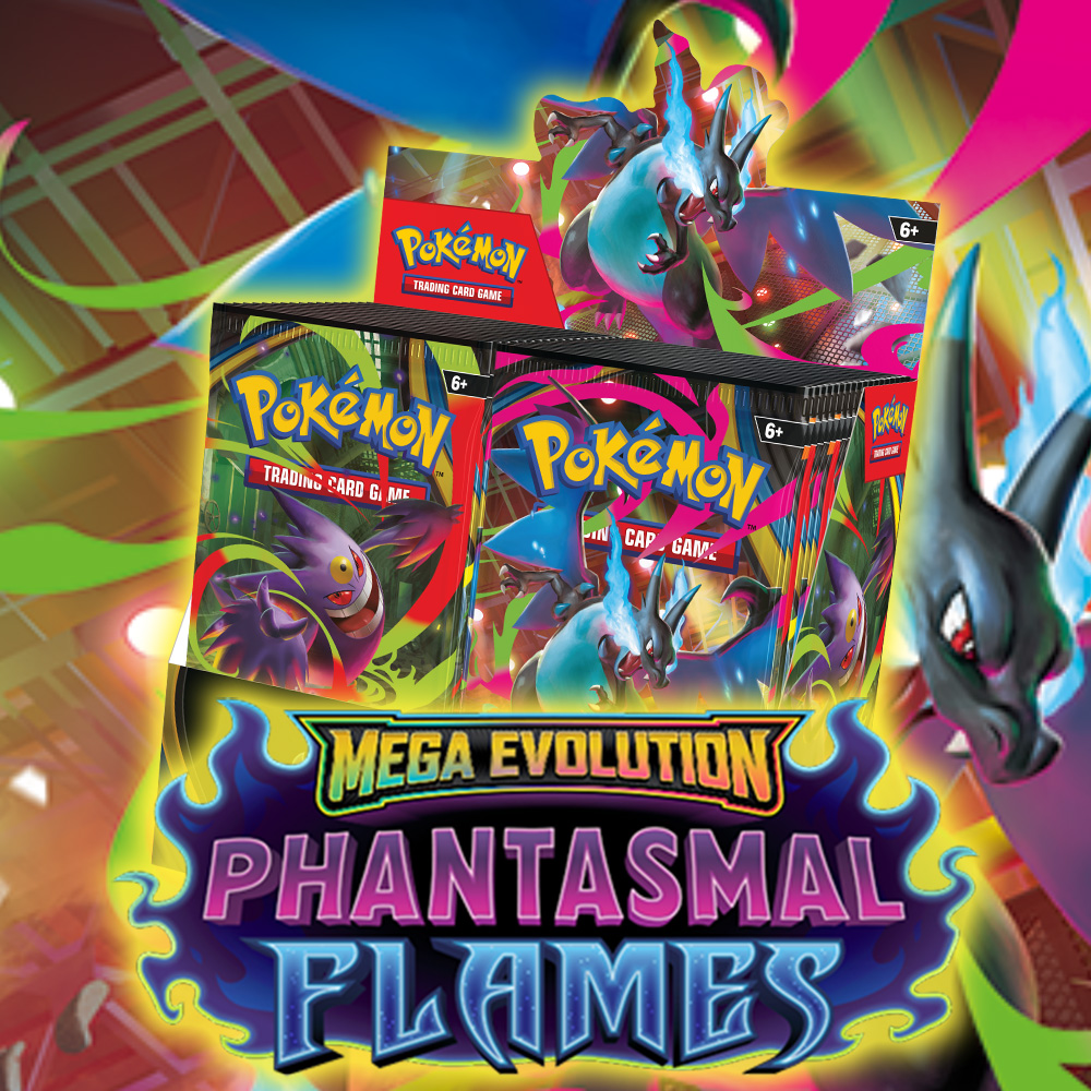 ******Pokemon Mega Evolution - Phantasmal Flames Booster Box FULL CASE Random Type #02