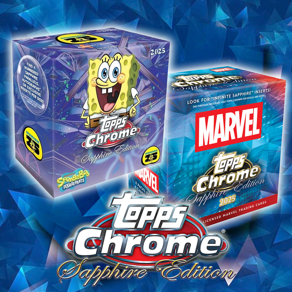 **2025 Topps Chrome Marvel/Spongebob Sapphire 2 Box Pick Your Color #13 (Spongebob and Spidey BY THE COLOR)