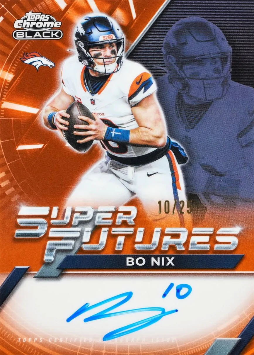 2025 Topps Chrome Black Football NFL Hobby 12 Box Full Case Pick Your Color PYC #02